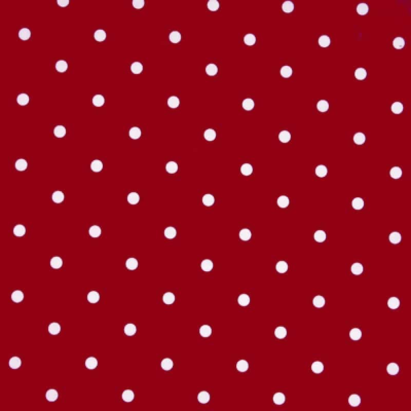 Red polka dot tablcloth