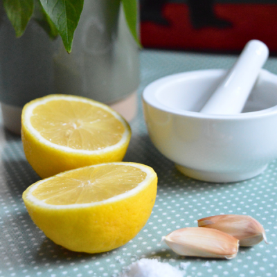 Dotty messy kitchen