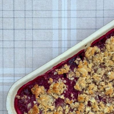 Warm Autumn Plum & Almond Crumble