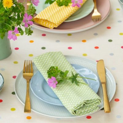 Playful polka dot tablescape