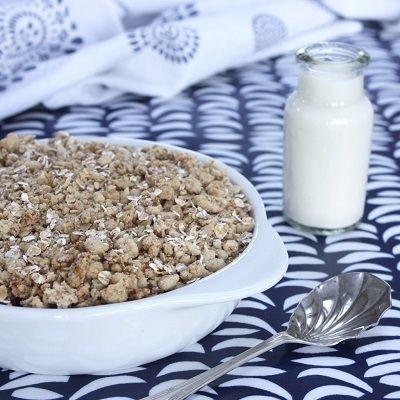 OATY RHUBARB AND ORANGE CRUMBLE
