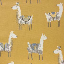 Alpaca Ochre oilcloth tablecloth