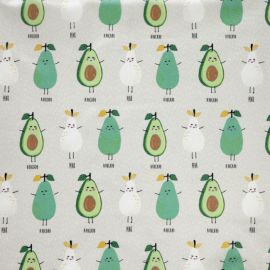 Avocado and Pear oilcloth tablecloth