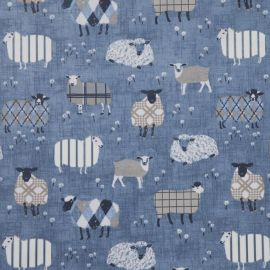 Baa Baa Denim oilcloth tablecloth