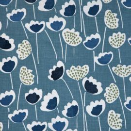 Clara Indigo oilcloth tablecloth