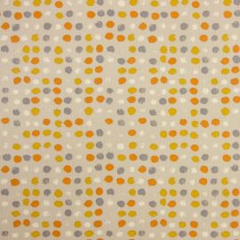 Dot Dot Tangerine oilcloth tablecloth