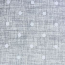 Dotty Linen Grey oilcloth tablecloth