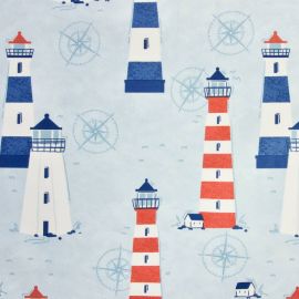 Escape to the Coast oilcloth tablecloth