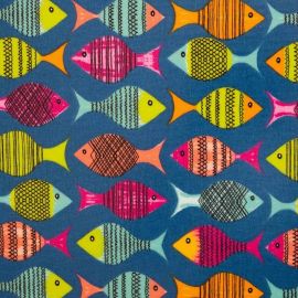 Fishes oilcloth tablecloth