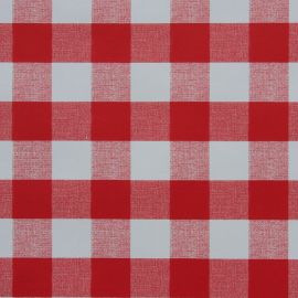 French Gingham Red PVC tablecloth