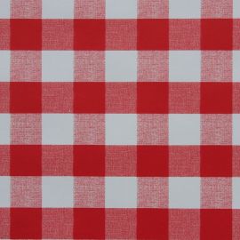 French Gingham Red PVC tablecloth