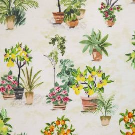 Gardenia oilcloth tablecloth