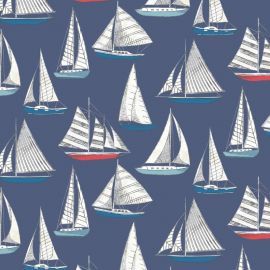 Ocean Yacht Navy oilcloth tablecloth