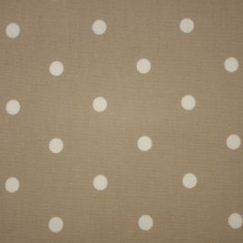 Polka Dot Taupe oilcloth tablecloth