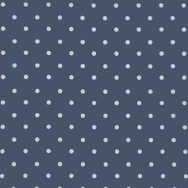 Polka Dot Denim Blue oilcloth tablecloth