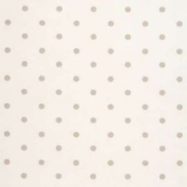 Polka Dot Natural oilcloth tablecloth