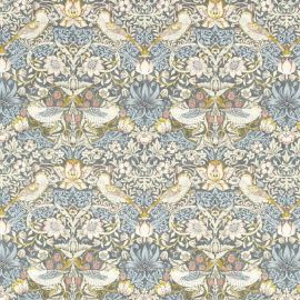 William Morris strawberry thief slate blush oilcloth tablecloth