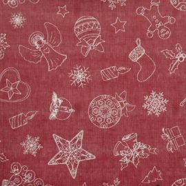 Christmas Time Red PVC tablecloth