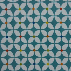 Zap Azure oilcloth tablecloth