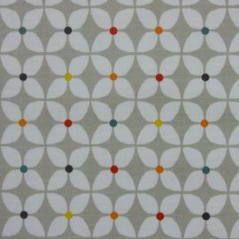 Zap Grey oilcloth tablecloth