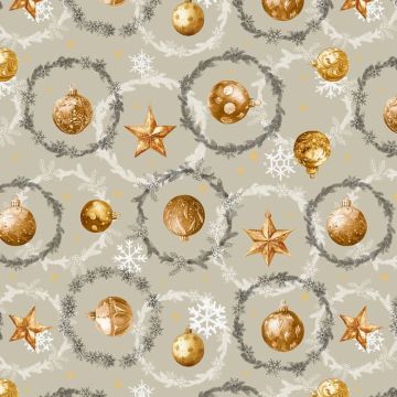 Christmas Sparkle Gold PVC tablecloth