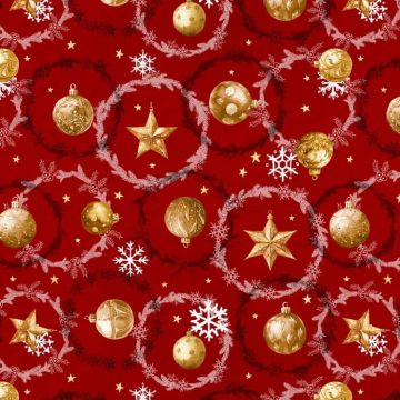 Christmas Sparkle Red PVC tablecloth