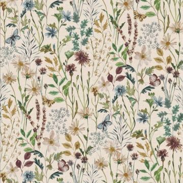 Country meadow damson oilcloth tablecloth