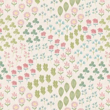 Daisy chain rose oilcloth tablecloth
