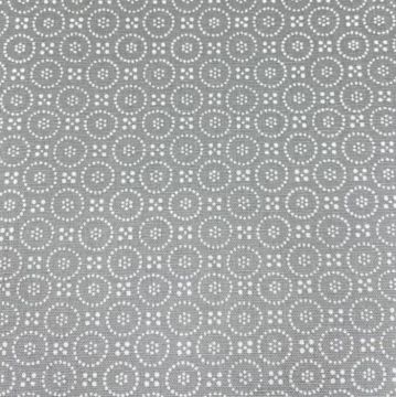 Dolly grey oilcloth tablecloth
