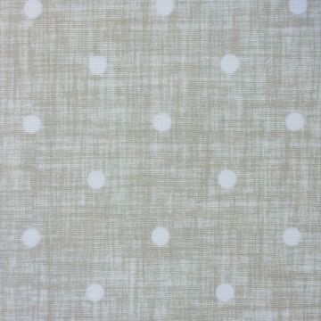Dotty Linen Taupe oilcloth tablecloth
