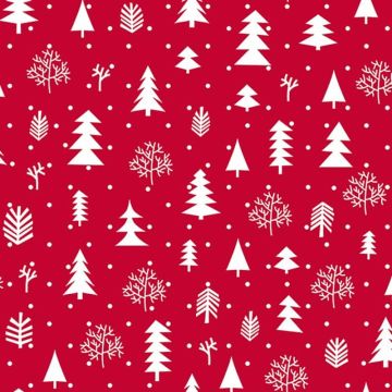 Festive trees red PVC tablecloth