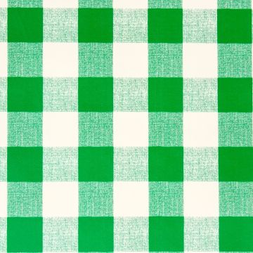 French Gingham Green PVC tablecloth