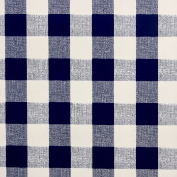 French Gingham Navy PVC tablecloth