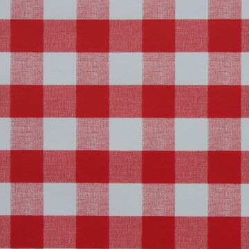 French Gingham Red PVC tablecloth