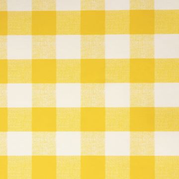 French Gingham Yellow PVC tablecloth