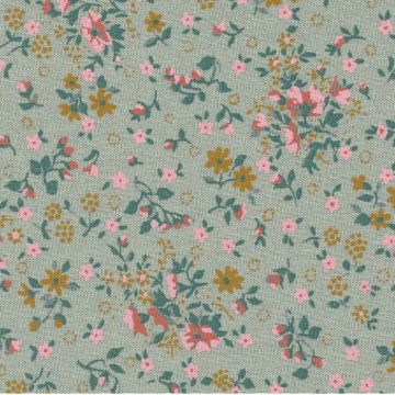 Liberty green oilcloth tablecloth