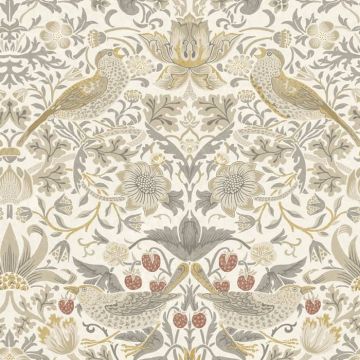 William Morris strawberry thief linen ochre teflon coated tablecloth