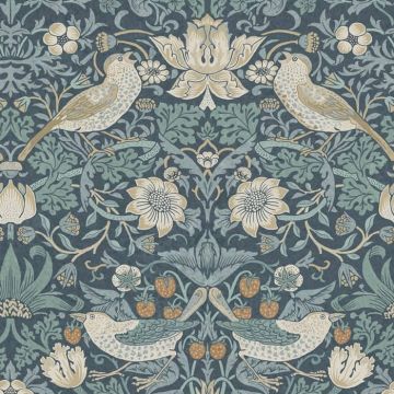 William Morris strawberry thief woad teflon coated tablecloth