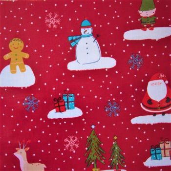 Cool Yule Christmas oilcloth tablecloth 