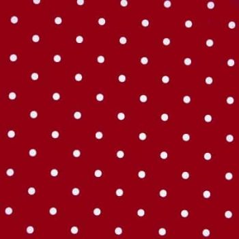 Polka Dot Red oilcloth tablecloth