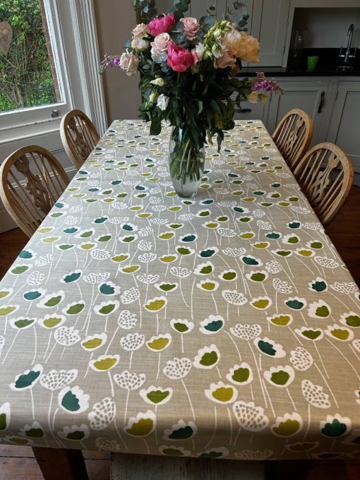 Vintage Vista Cotton Tablecloth (70 X 50 Inches) – Washable, Rectangle, Digital Print – Mushroom Pattern - View #9